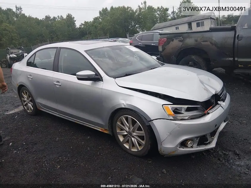 2011 Volkswagen Jetta 2.5L Sel VIN: 3VWGX7AJXBM300491 Lot: 45681313
