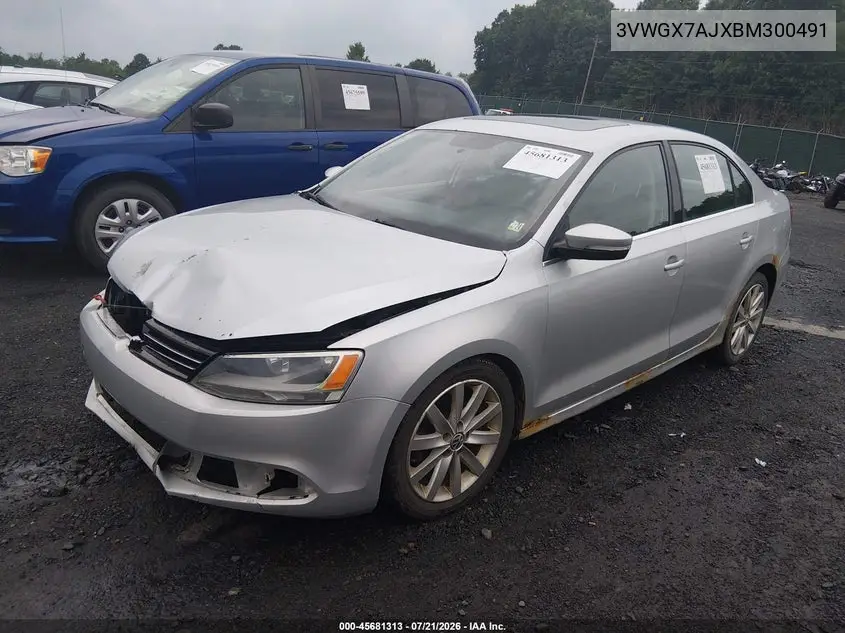 2011 Volkswagen Jetta 2.5L Sel VIN: 3VWGX7AJXBM300491 Lot: 45681313