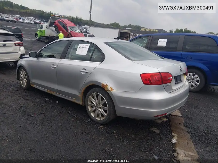 2011 Volkswagen Jetta 2.5L Sel VIN: 3VWGX7AJXBM300491 Lot: 45681313