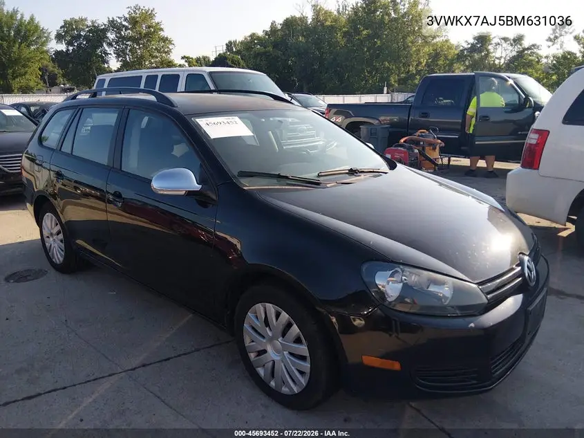 2011 Volkswagen Jetta Sportwagen 2.5L S VIN: 3VWKX7AJ5BM631036 Lot: 45693452