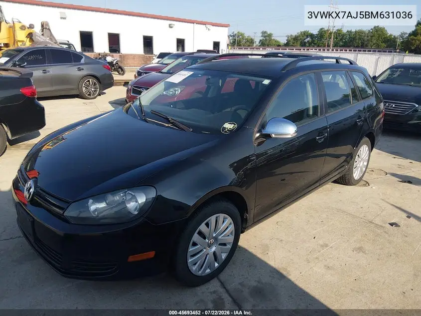 2011 Volkswagen Jetta Sportwagen 2.5L S VIN: 3VWKX7AJ5BM631036 Lot: 45693452