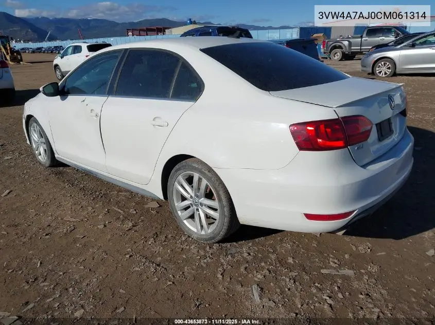 3VW4A7AJ0CM061314 2012 Volkswagen Jetta Gli