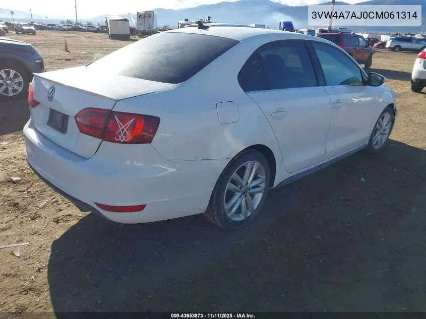 3VW4A7AJ0CM061314 2012 Volkswagen Jetta Gli