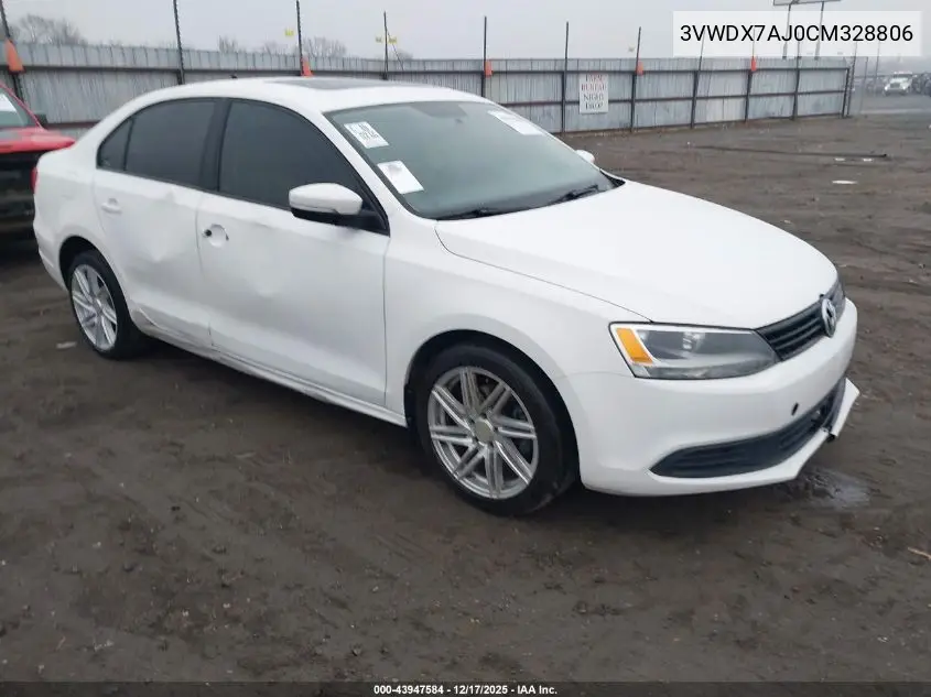 3VWDX7AJ0CM328806 2012 Volkswagen Jetta 2.5L Se