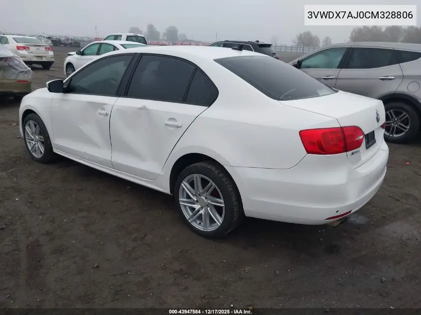3VWDX7AJ0CM328806 2012 Volkswagen Jetta 2.5L Se