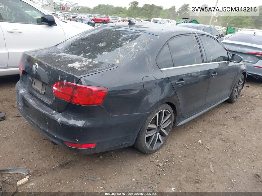 2012 Volkswagen Jetta Gli Autobahn W/Nav VIN: 3VW5A7AJ5CM348216 Lot: 45314175