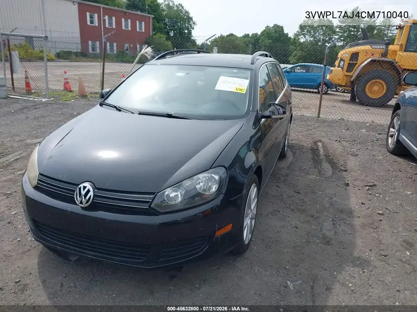 2012 Volkswagen Jetta Sportwagen 2.0L Tdi VIN: 3VWPL7AJ4CM710040 Lot: 45632800