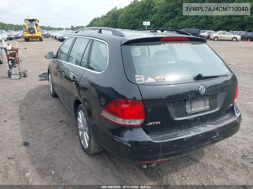 2012 Volkswagen Jetta Sportwagen 2.0L Tdi VIN: 3VWPL7AJ4CM710040 Lot: 45632800