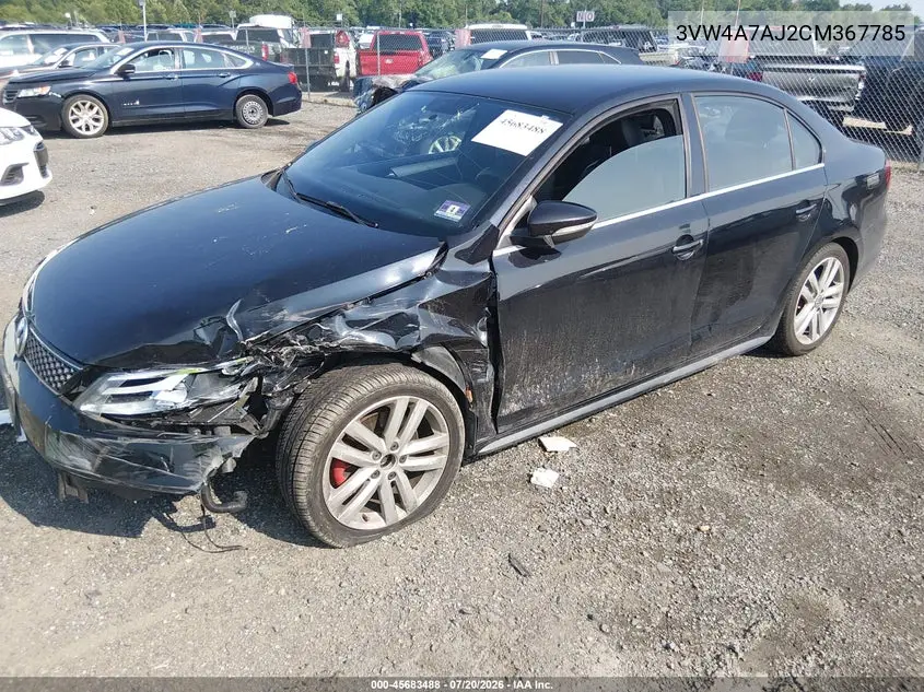 2012 Volkswagen Jetta Gli VIN: 3VW4A7AJ2CM367785 Lot: 45683488