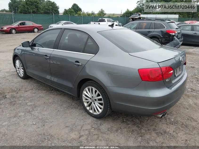 2012 Volkswagen Jetta 2.5L Sel VIN: 3VWLP7AJ6CM320446 Lot: 45684496