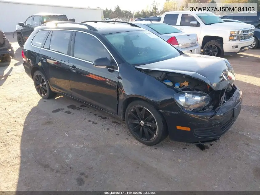3VWPX7AJ5DM684103 2013 Volkswagen Jetta Sportwagen 2.5L Se