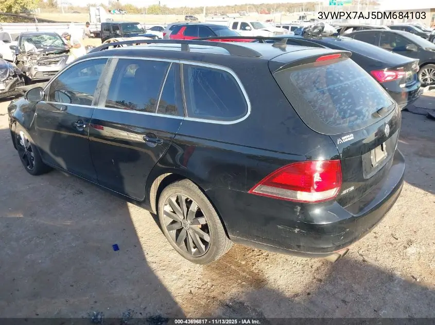 3VWPX7AJ5DM684103 2013 Volkswagen Jetta Sportwagen 2.5L Se