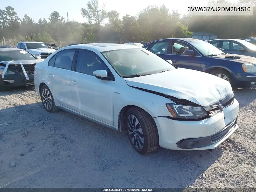 2013 Volkswagen Jetta Hybrid Sel Premium VIN: 3VW637AJ2DM284510 Lot: 45538441