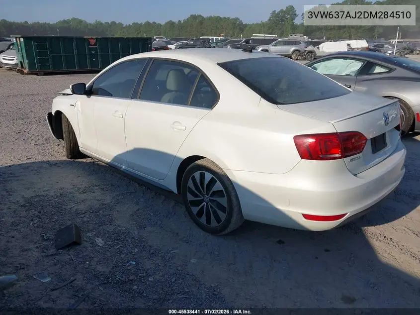 2013 Volkswagen Jetta Hybrid Sel Premium VIN: 3VW637AJ2DM284510 Lot: 45538441