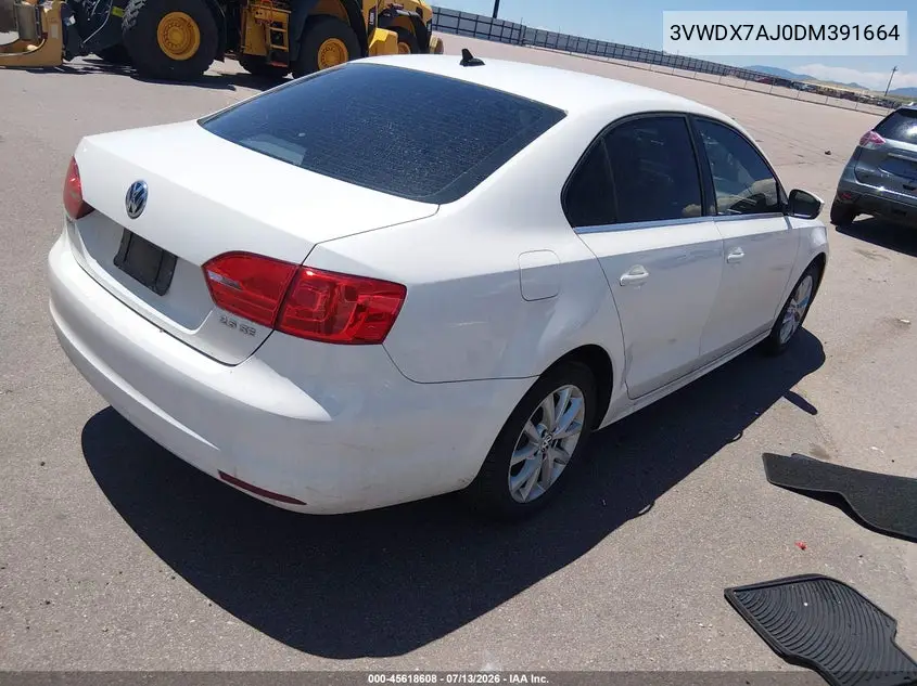 2013 Volkswagen Jetta 2.5L Se VIN: 3VWDX7AJ0DM391664 Lot: 45618608