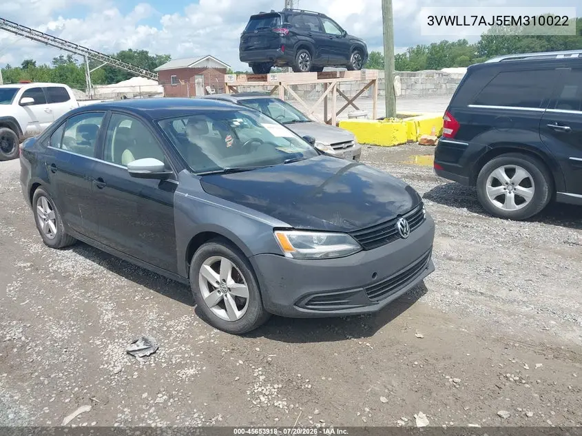 2014 Volkswagen Jetta 2.0L Tdi VIN: 3VWLL7AJ5EM310022 Lot: 45653918