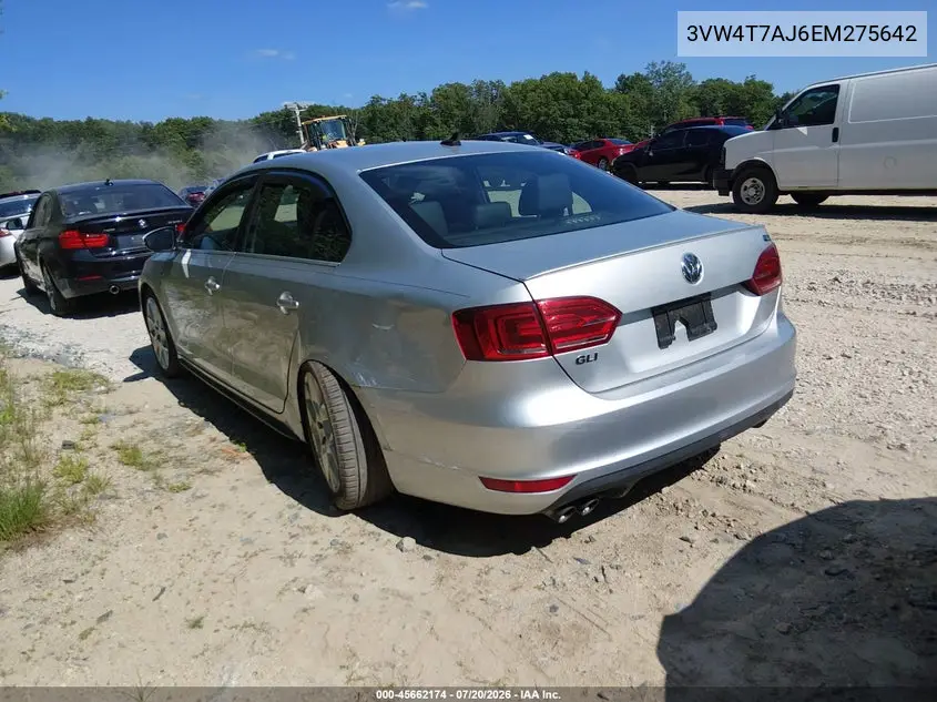 2014 Volkswagen Jetta Gli Edition 30 W/Nav VIN: 3VW4T7AJ6EM275642 Lot: 45662174
