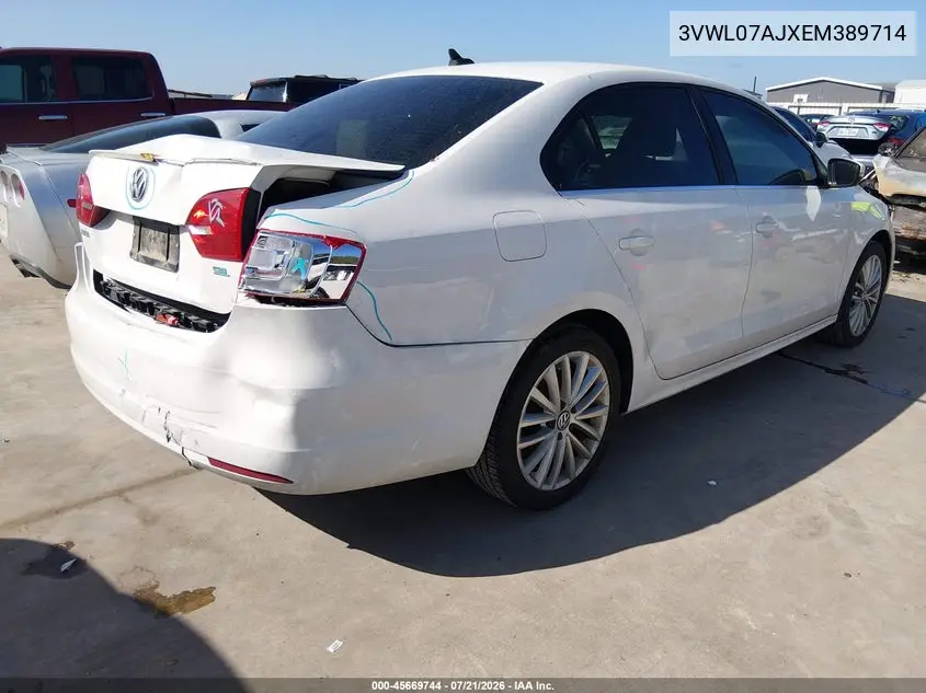 2014 Volkswagen Jetta 1.8T Sel VIN: 3VWL07AJXEM389714 Lot: 45669744