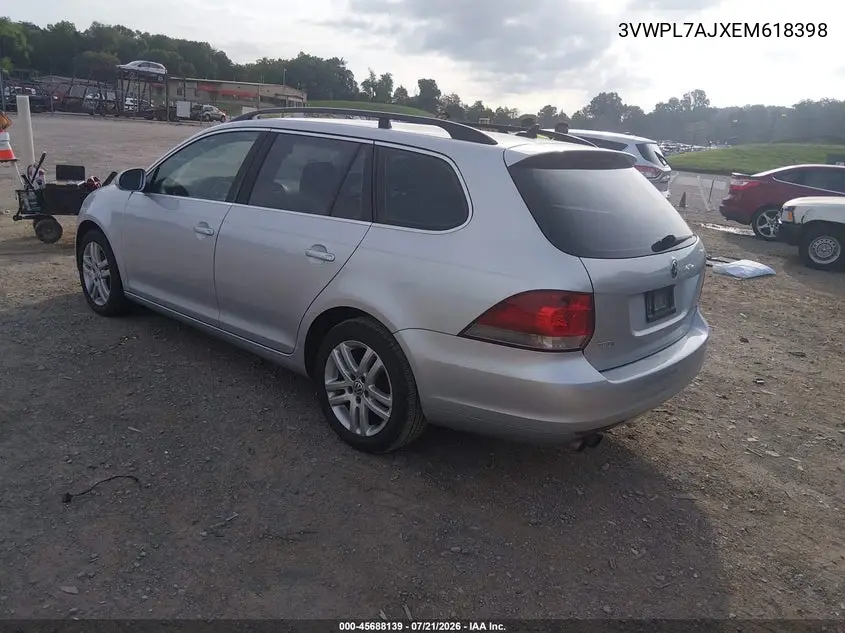 2014 Volkswagen Jetta Sportwagen 2.0L Tdi VIN: 3VWPL7AJXEM618398 Lot: 45688139
