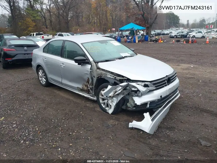 3VWD17AJ7FM243161 2015 Volkswagen Jetta 1.8T Se