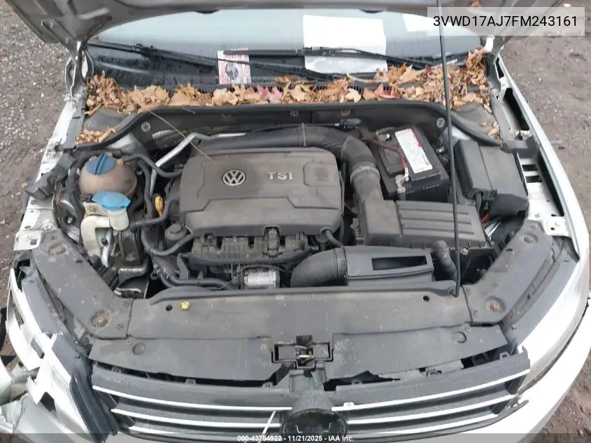 3VWD17AJ7FM243161 2015 Volkswagen Jetta 1.8T Se