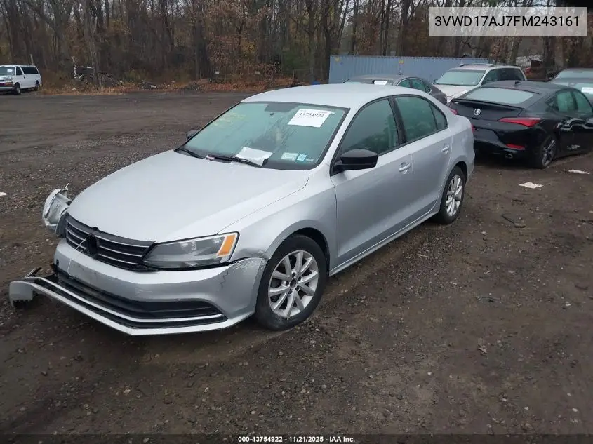 3VWD17AJ7FM243161 2015 Volkswagen Jetta 1.8T Se