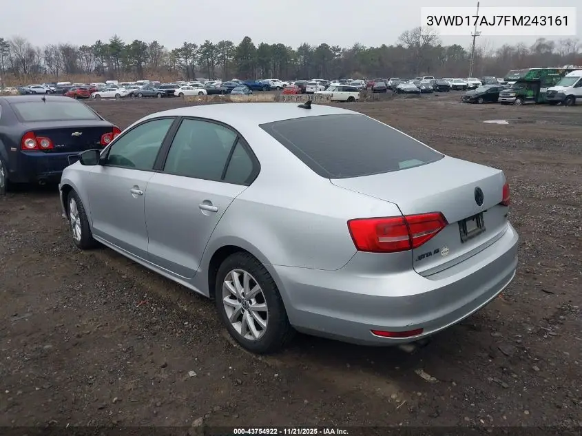 3VWD17AJ7FM243161 2015 Volkswagen Jetta 1.8T Se