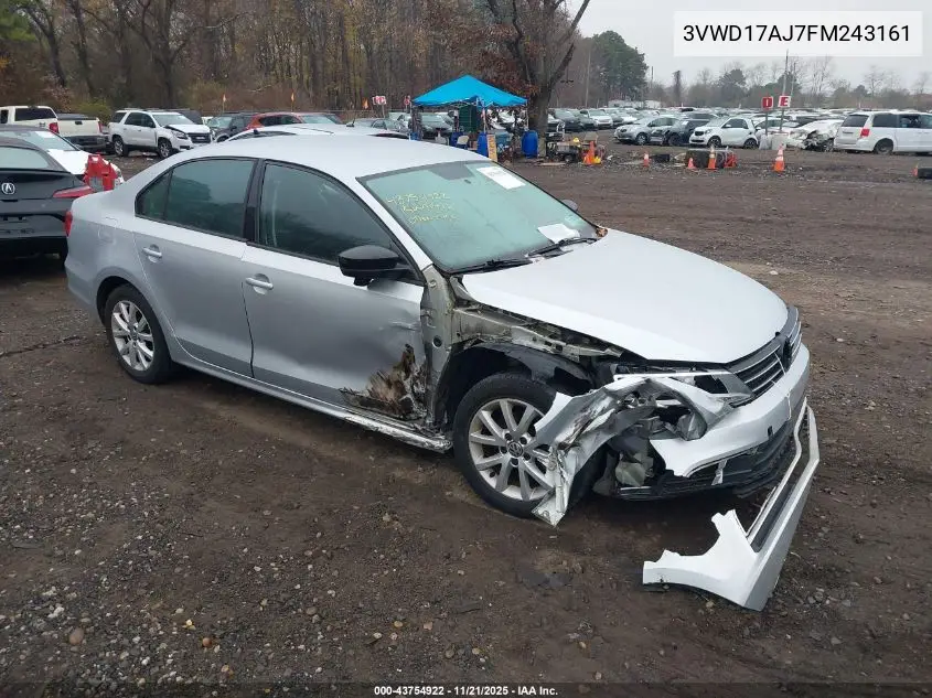 3VWD17AJ7FM243161 2015 Volkswagen Jetta 1.8T Se