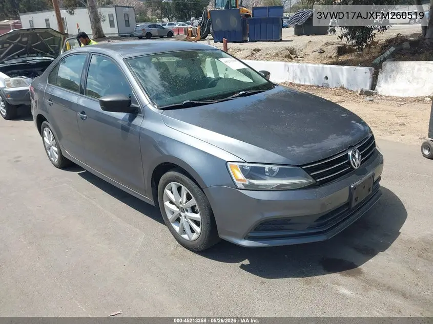 2015 Volkswagen Jetta 1.8T Se VIN: 3VWD17AJXFM260519 Lot: 45213358