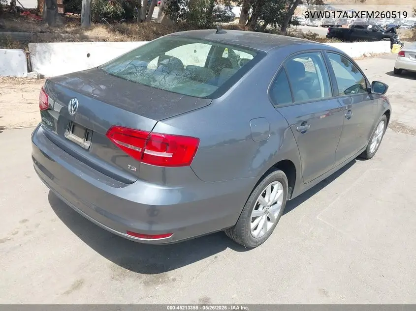 2015 Volkswagen Jetta 1.8T Se VIN: 3VWD17AJXFM260519 Lot: 45213358