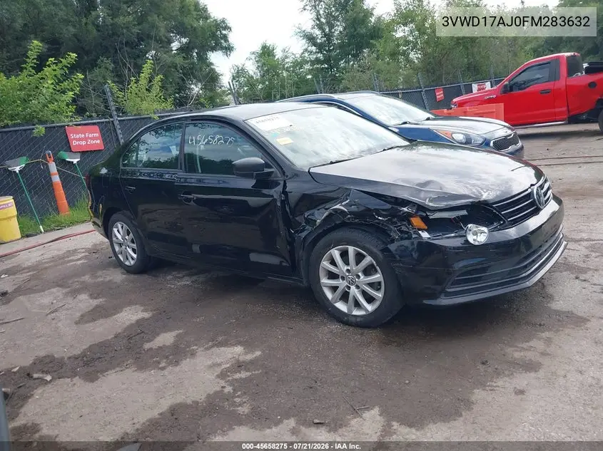 2015 Volkswagen Jetta 1.8T Se VIN: 3VWD17AJ0FM283632 Lot: 45658275