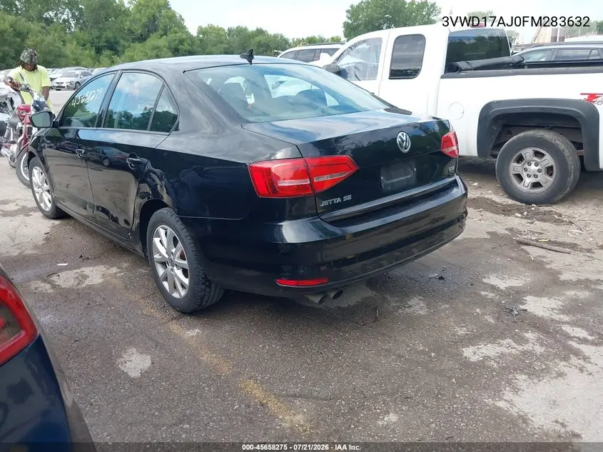 2015 Volkswagen Jetta 1.8T Se VIN: 3VWD17AJ0FM283632 Lot: 45658275