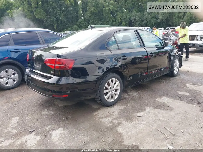 2015 Volkswagen Jetta 1.8T Se VIN: 3VWD17AJ0FM283632 Lot: 45658275