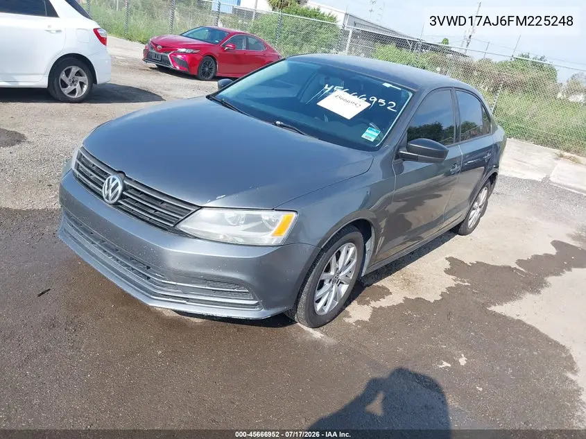 2015 Volkswagen Jetta 1.8T Se VIN: 3VWD17AJ6FM225248 Lot: 45666952