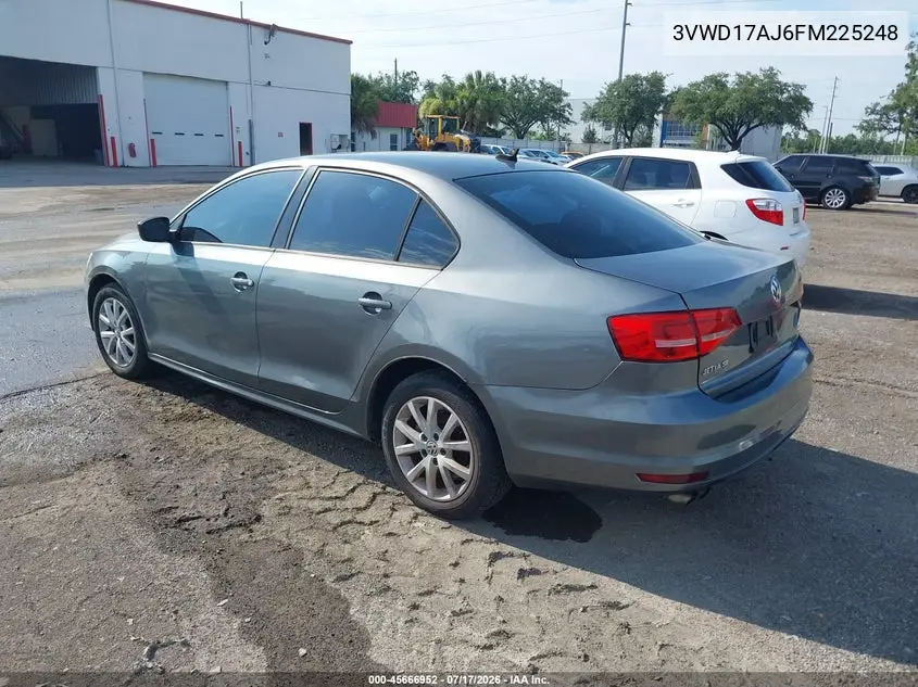 2015 Volkswagen Jetta 1.8T Se VIN: 3VWD17AJ6FM225248 Lot: 45666952