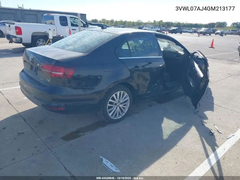 3VWL07AJ4GM213177 2016 Volkswagen Jetta 1.8T Sel