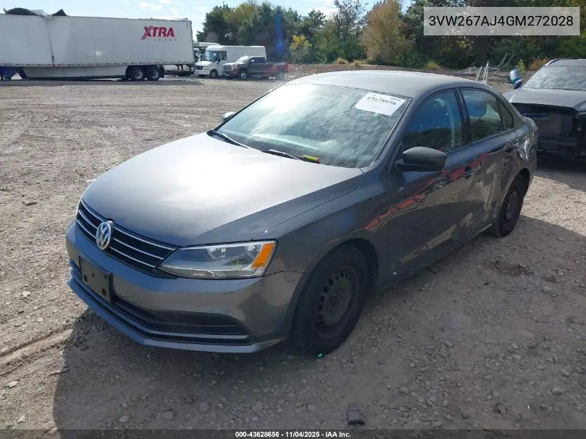 3VW267AJ4GM272028 2016 Volkswagen Jetta 1.4T S