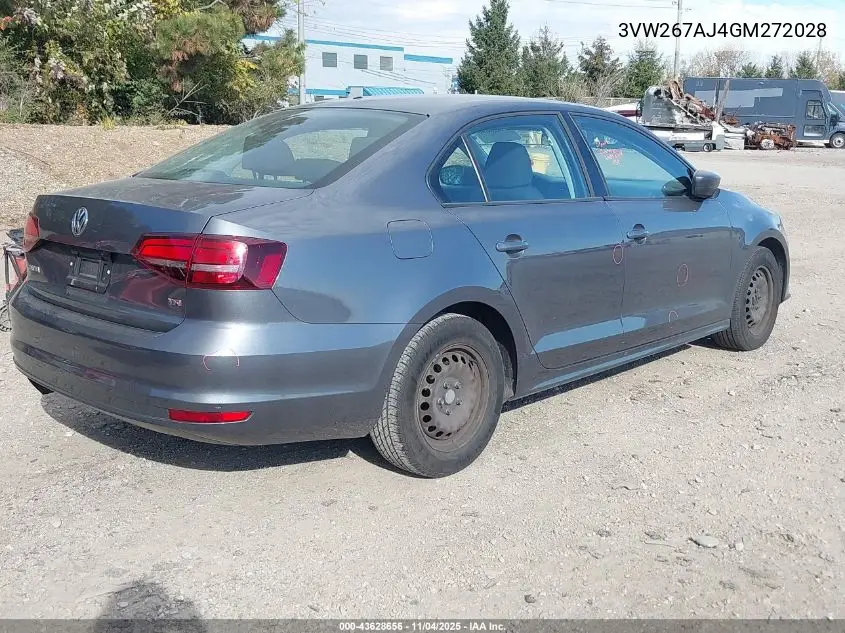 3VW267AJ4GM272028 2016 Volkswagen Jetta 1.4T S