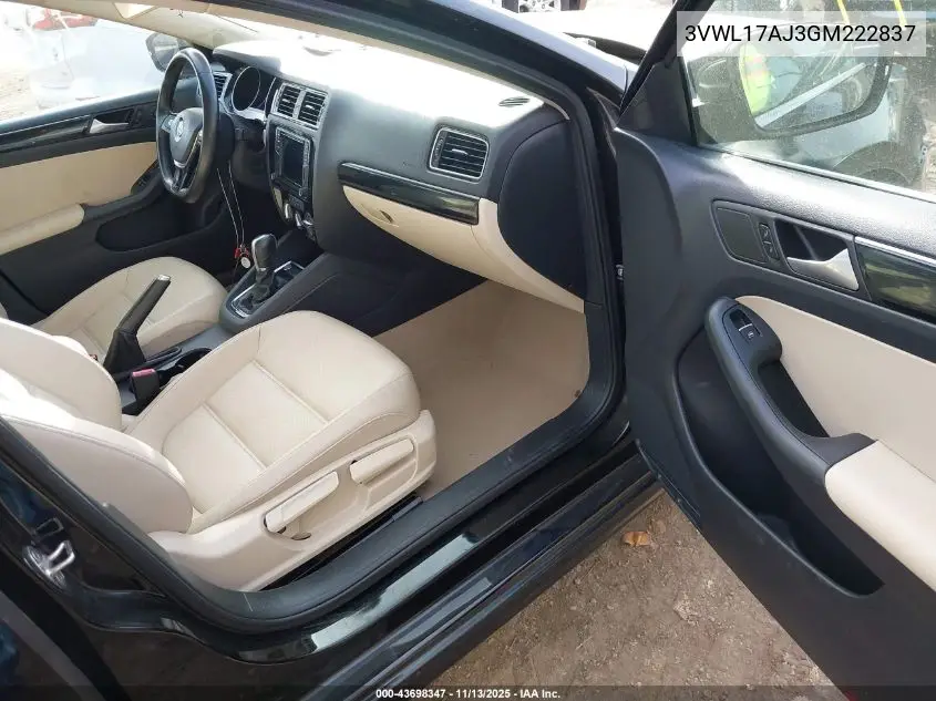 3VWL17AJ3GM222837 2016 Volkswagen Jetta 1.8T Sel