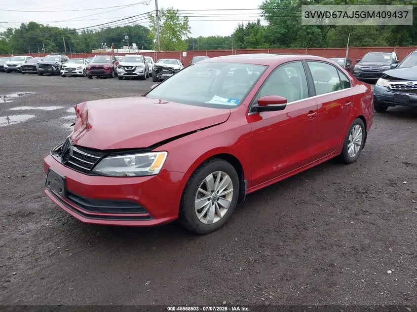 2016 Volkswagen Jetta 1.4T Se VIN: 3VWD67AJ5GM409437 Lot: 45568503