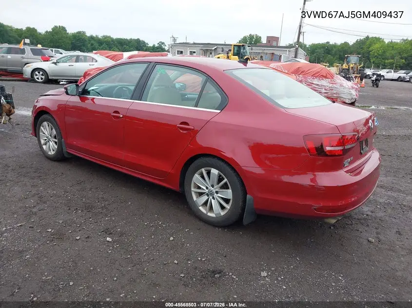 2016 Volkswagen Jetta 1.4T Se VIN: 3VWD67AJ5GM409437 Lot: 45568503