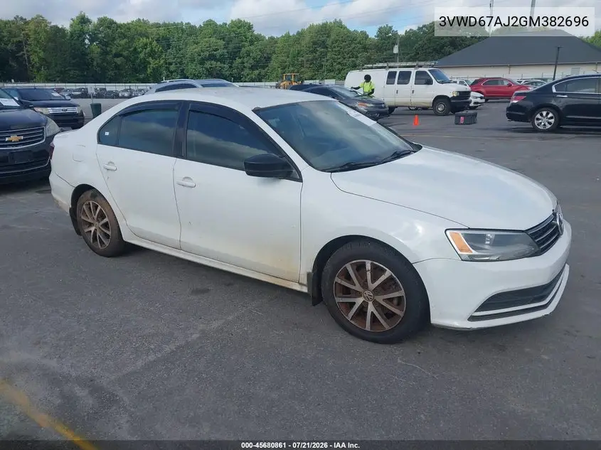 2016 Volkswagen Jetta 1.4T Se VIN: 3VWD67AJ2GM382696 Lot: 45680861