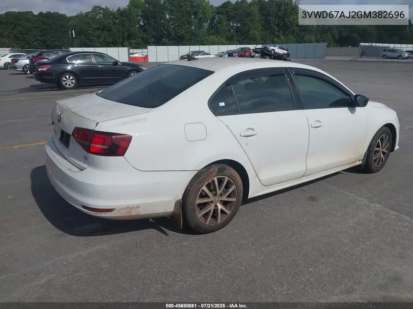 2016 Volkswagen Jetta 1.4T Se VIN: 3VWD67AJ2GM382696 Lot: 45680861
