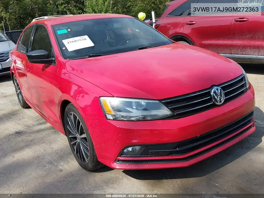 2016 Volkswagen Jetta 1.8T Sport VIN: 3VWB17AJ9GM272363 Lot: 45685538