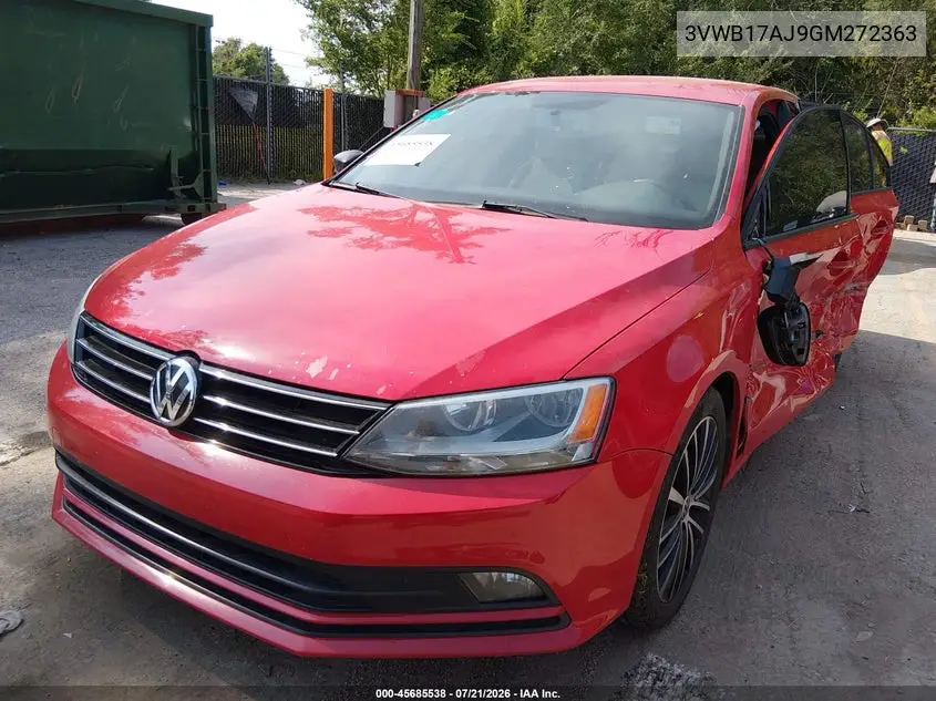 2016 Volkswagen Jetta 1.8T Sport VIN: 3VWB17AJ9GM272363 Lot: 45685538