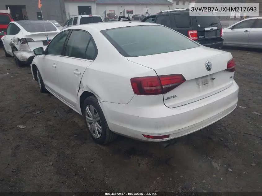3VW2B7AJXHM217693 2017 Volkswagen Jetta 1.4T S