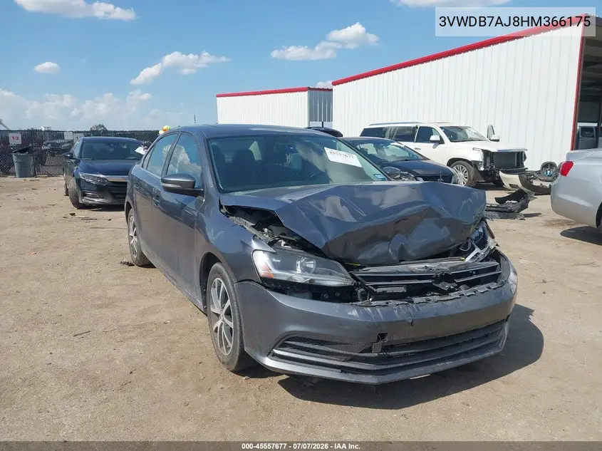 2017 Volkswagen Jetta 1.4T Se VIN: 3VWDB7AJ8HM366175 Lot: 45557677