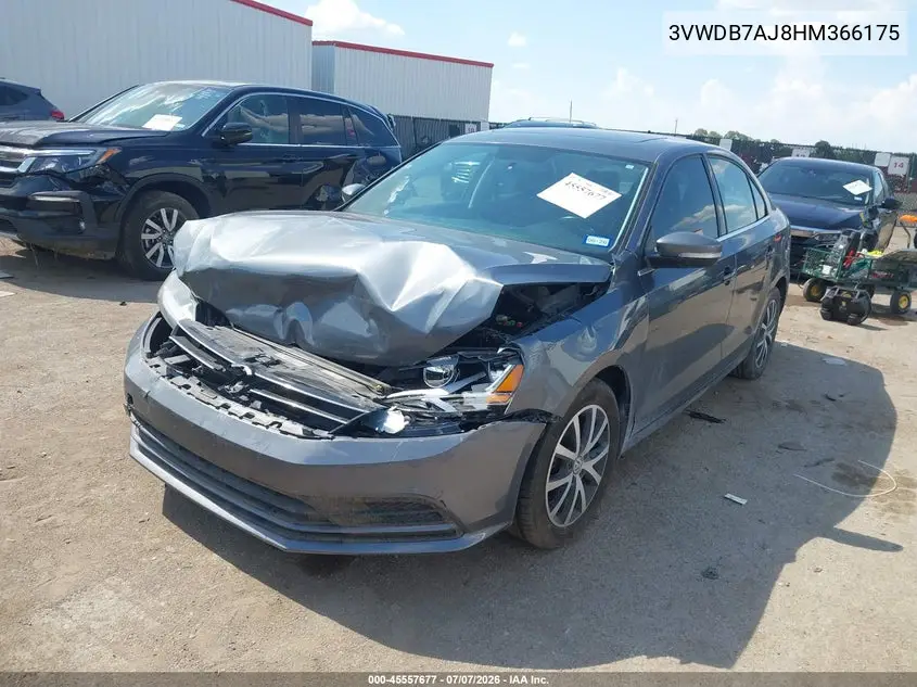 2017 Volkswagen Jetta 1.4T Se VIN: 3VWDB7AJ8HM366175 Lot: 45557677