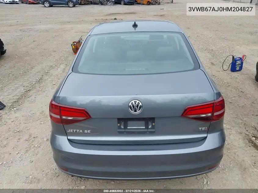 2017 Volkswagen Jetta 1.4T Se VIN: 3VWB67AJ0HM204827 Lot: 45682002