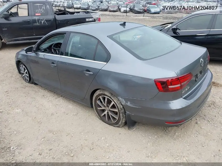 2017 Volkswagen Jetta 1.4T Se VIN: 3VWB67AJ0HM204827 Lot: 45682002